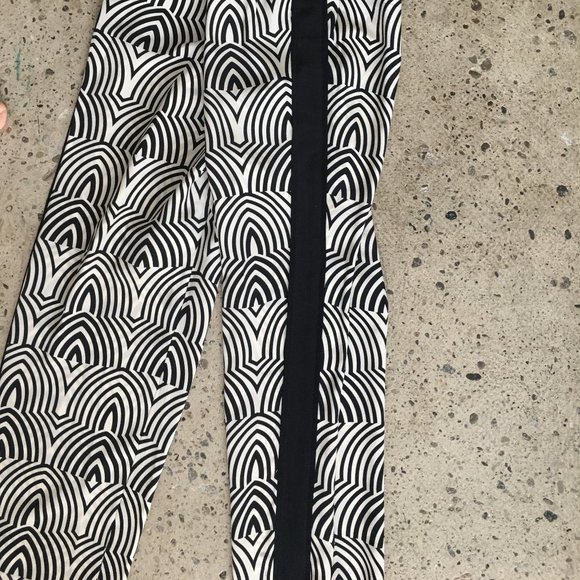 Marc Jacobs black-and-white stripe 100% silk pants - Picture 2 of 7
